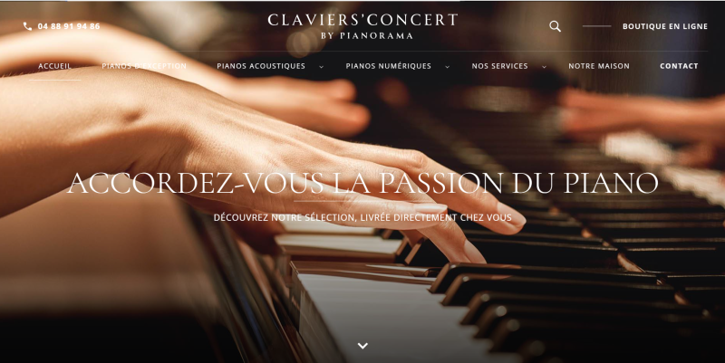 Agence web à Montpellier, spécialisée dans la création de sites internet et dans le référencement SEO pour Claviers Concert
