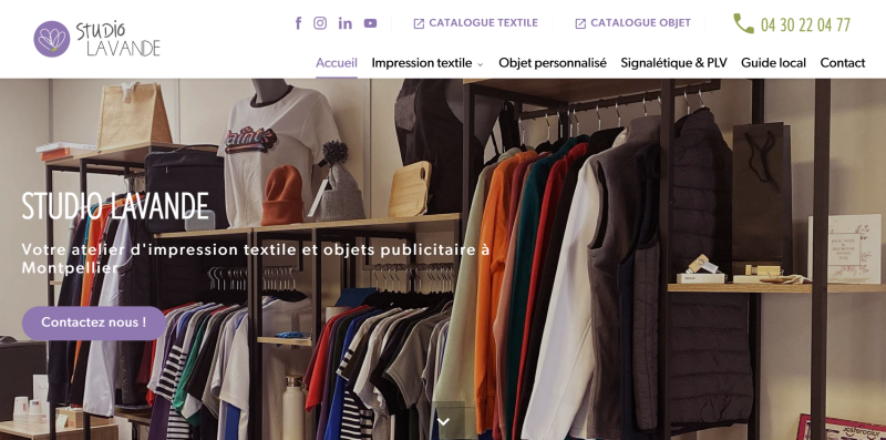 Agence web spécialisée en création de site internet et référencement pour Studio Lavande 