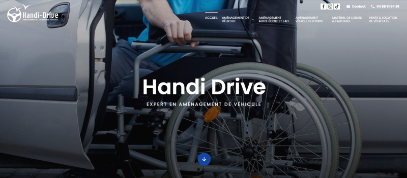 Agence Web à Montpellier pour site internet en aménagement de véhicule PMR à Montpellier en Occitanie : Handi Drive, expert en adaptation automobile
