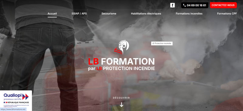 Agence de com experte en SEO à Montpellier pour création de site internet pour LB Formation, spécialiste formation en sécurité et incendie