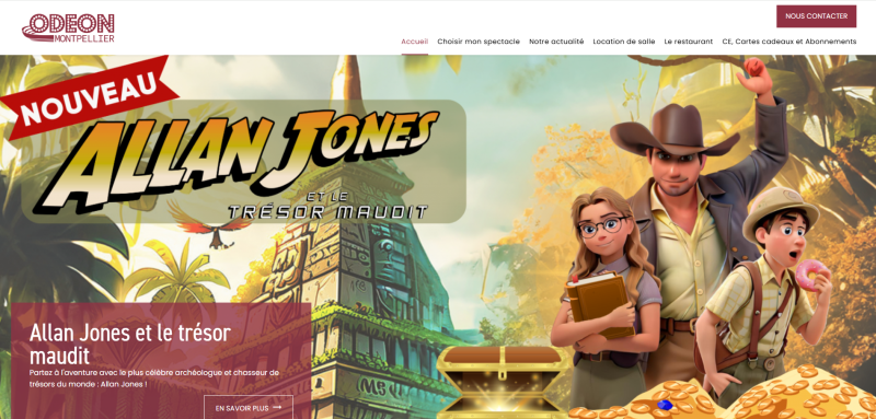 Jalis Occitanie, agence web à Montpellier, accompagne l'Odéon, café-théâtre à Pérols, dans sa transformation digitale. Création de site web, stratégie de marketing digital...  Jalis Occitanie booste la visibilité de l'Odéon et de ses spectacles d'humour.