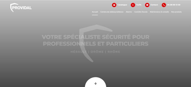 Agence web et création de site sur mesure spécialisé en SEO à Sète pour PROVIDAL votre spécialiste sécurité pour professionnels et particuliers