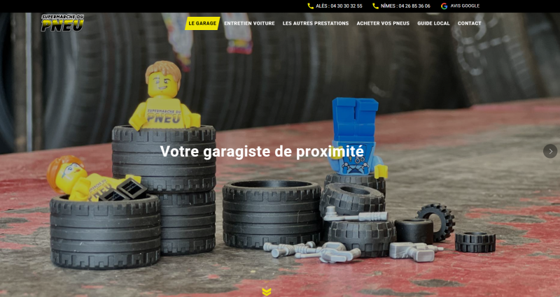 Expert en référencement Google près de Nîmes pour le garage auto Supermarché du Pneu