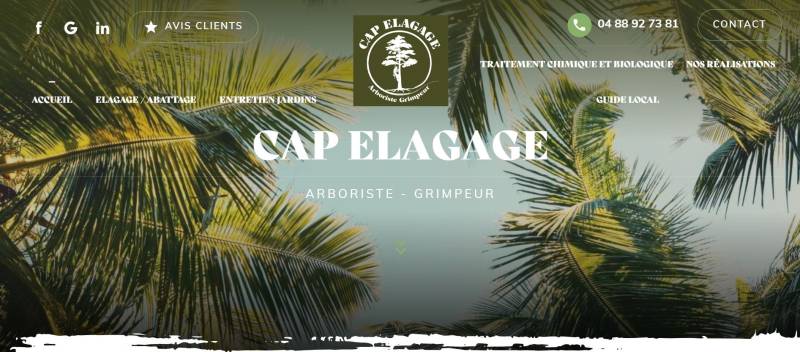 Site web référencé sur Google à Agde proche de Béziers, pour Cap élagage