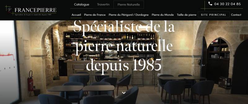 Agence Web pour optimiser le référencement naturel sur Nîmes dans le 30 pour FRANCE PIERRE, un distributeur de pierres naturelles 