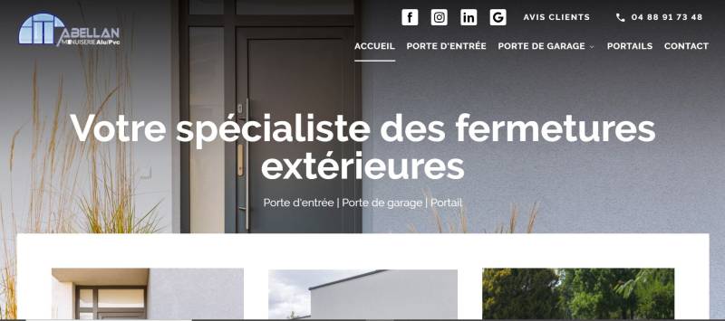 Agence de com experte en SEO à Montpellier pour création de site internet pour Menuiserie Abellan, spécialiste de la menuiserie sur mesure