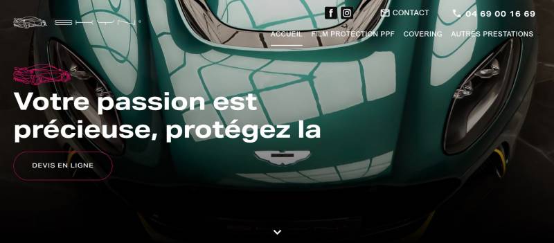 Création de site internet sur mesure et référencement naturel à Sète par l'expert du digital et du SEO l'agence web Jalis pour Skyn Wrap
